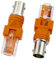 Lovelysp BNC-Buchse auf RJ45-Stecker, Adapter, Koaxial zu Ethernet, Adapter, BNC auf Ethernet-Adapter (orange), 2 Stück