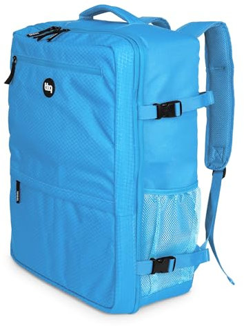 Hauptstadtkoffer blnbag M6 - Bordgepäck-Rucksack 55x40x20 cm Travel Backpack Laptop-Fach, Flugzeug Reiserucksack robust, Cabin Bag max. 44 L, Reisen, Iceblue