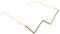 TINEASUR Brillengestell aus Strass Rhinestone Brillenrahmen Dekorative Brillenrahmen Goldener Brillenrahmen Brillengestell für Party Brillengestell für Mädchen Strasssteine
