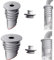 2 Stück 35-40mm Und 45-50mm Waschmaschinen Rohrdichtung WISIRENT, Grau Washing Machine Drain Hose Seal Abflussrohrdichtung Deodorant, Abflussrohrdichtung Deodorantdichtung Universal-Rohrdichtungen