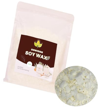 Sojawachs für Kerzen, Kerzenwachs zum Gießen & Kerzenherstellung 0.45KG | 100% Natürliches Sojawachs für DIY Kerzen Selber Machen