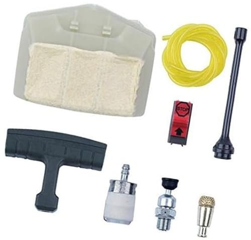 Pexorin Kit de Interruptor de Puesta a Punto de válvula de descompresión, Filtro de Aire, Combustible y Aceite, bujía, for Motosierra Husqvarna 372, 365, 371, 362 y 372XP Bujía para cortacésped