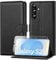 ivencase Compatible with Samsung Galaxy S25 5G Phone Case with 1 Screen Protector, [RFID Blocking] PU Leather Flip Wallet Case with Card Slots Stand Magnetic Cover for Samsung S25 - Black