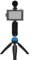 Yctze Kit de Video en Vivo Portátil con Luz de Relleno, Micrófono, Trípode y Soporte para Teléfono para Fotografía Móvil (Blue)