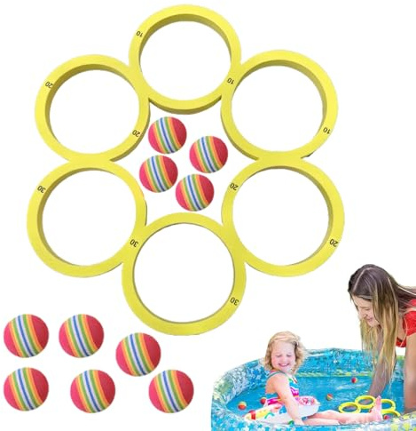 Besreey Jouet de Piscine - Jouet de Sport Nautique pour Adultes et - Jeu de Lancer avec Design coloré et Accessoires de Natation pour Le Plaisir des Vacances