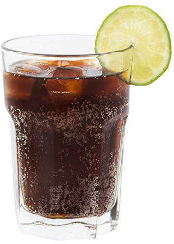 SET of 4, Libbey 15238 Gibraltar DuraTuff 12 oz Beverage Glass w/Signature Party Picks