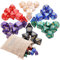 H&S Set di Dadi D&D per Dungeons and Dragons - 42 pezzi in totale - 6 set di Dadi Poliedrici a 7 Facce Multicolore per Giochi di Ruolo MTG - Dadi Colorati da Gioco