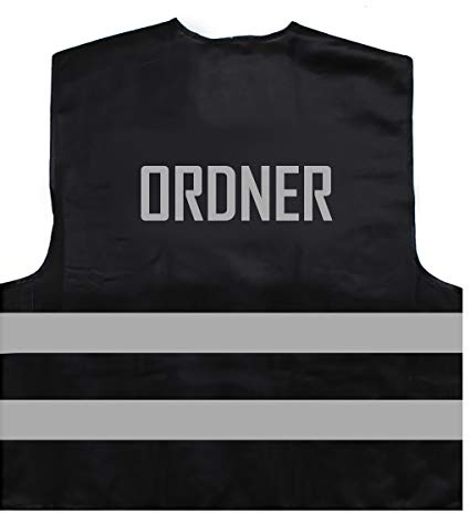 Warnweste - Signalweste - Ordner - Warnweste mit reflektierendem Aufdruck ID: 001