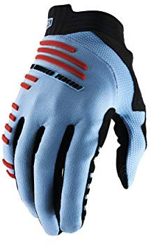 100% R-Core Premium-Mountainbike-Handschuh, langlebig und bequem, MTB-Off-Road-Fahrausrüstung (SM – Hellblau/Fluorot)