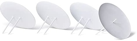 Novaliv 4X Kerzenpick | mit Dorn 11 cm Weiss lackiert | Kerzenhalter für Adventskranz Kerzenpin Weihnachtskranz