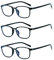 Suertree Blaulichtfilter Lesebrille 3 Pack Computerbrille Damen Sehhilfe PC Gaming UV Blaues Blockiert Brillen Herren 2.0X