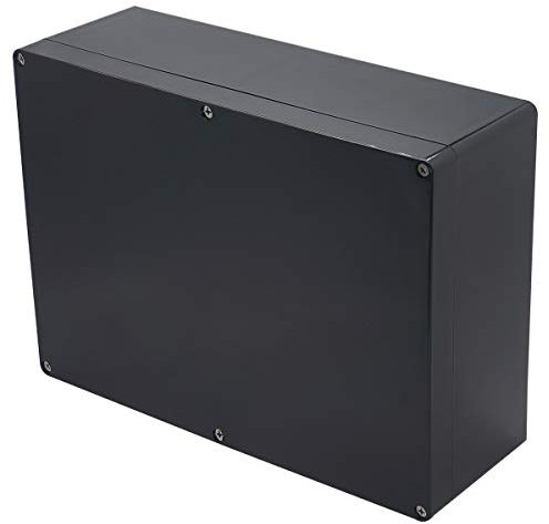 Otdorpatio Project Box IP65 wasserdichte Abzweigdose, ABS-Kunststoff, schwarz, elektrische Boxen, DIY-Elektronik-Projektgehäuse, Stromgehäuse, 290 x 210 x 100 mm