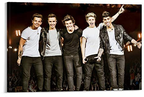 RUIQIU 1D Poster One Direction Cool Boys Leinwand Gemälde Poster Wandkunst zum Aufhängen Poster Schlafzimmer Zuhause Moderne Dekoration Geschenkidee 20 x 30 cm