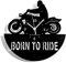 Instant Karma Clocks Born to Ride Wanduhr Motorradfahrer Motorrad Riders