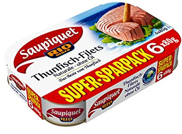 Saupiquet Thunfisch Filets naturale ohne Öl im eigenen Saft 6x80g
