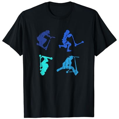 Tretroller Jungs Scooter Stunt Grafik Design T-Shirt