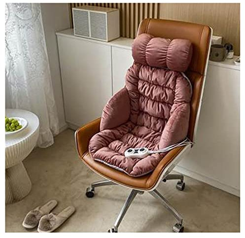 Coussin De Siège Chauffant,Coussin De Siège Chauffant pour Chaise De Bureau,9 Niveaux de Réglage de la Température,Interrupteur à Double Commande,Coussin De Couverture pour Ré(Color:Rose fer)