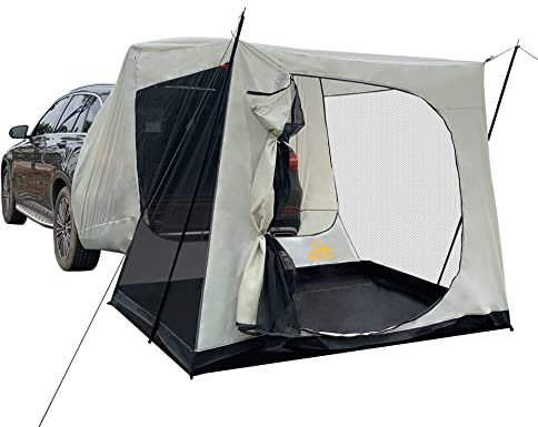 Auto Heckzelt Markise Sonnenschutz Tragbares SUV Zelt mit Moskitonetz, Heckklappe Schatten Auto Baldachin für Camping und Wandern Reisen