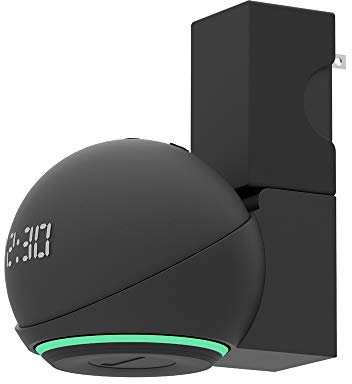 Aokicase Supporto da Tavolo per Amazon Echo Dot 4/5, Accessori Senza Viti, Rack per Altoparlante (Nero) A356