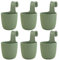 Gariella 6 x Blumentopf zum Hängen, integriertes Drainagesystem, Farbe: Moos-Grün, Ø 15 cm, Pflanztopf-Kübel, Hängetopf, widerstandsfähig, rund, wetterfest, Kunststoff