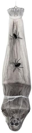 PAINT IT EASY NEU Halloween-Deko Skelett im Spinnen-Kokon, ca. 120cm