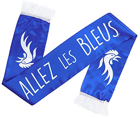Boland 62204 - Schal Frankreich, 145 x 17 cm, Allez les Bleus, Dekoration, Kostüm, Mottoparty, Geburtstag, EM, WM, Fanartikel