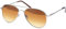 styleBREAKER Unisex Pilotenbrille Sonnenbrille Polycarbonat Gläser, Metall Vollrand Gestell mit Federscharnier 09020037, Farbe:Gestell Gold/Glas Braun Verlauf