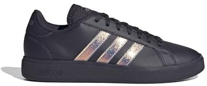 adidas Women's Grand Court Base 2.0 Shoes, Aurora Black/Aurora Black/Shadow Violet, 5 UK