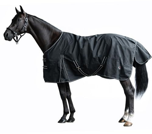 HKM Couverture pour chevaux-13102 Couverture pour chevaux Noir 155 cm