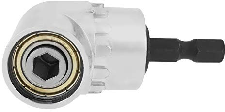 1/4 pulgadas 105 Grados Extensión Hexagonal Broca Adaptador de Taladro 90 Grados ángulo Recto para Destornillador Adaptador de Taladro Adaptador de ángulo de 105 Grados