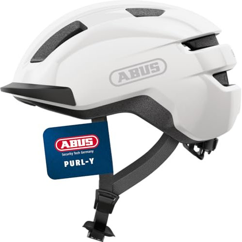 ABUS Fahrradhelm PURL-Y – geeignet für E-Bike und S-Pedelec – stylisher NTA-Schutzhelm für Erwachsene und Jugendliche – Weiß, Größe S