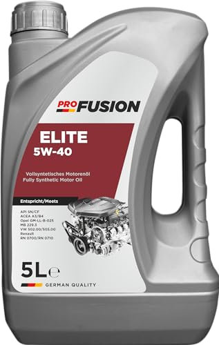 ProFusion Aceite de Motor 5W40 Sintético – Para Motores Gasolina y Diésel – Alta Protección y Rendimiento 5L