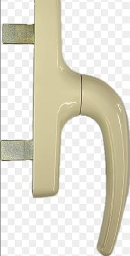 effedielle MANIGLIA CREMONESE PER ANTE INFISSI IN LEGNO-ALLUMINIO FINESTRA E BALCONI APERTURE INTERNE E ANTA RIBALTA interasse 130 (104) (Avorio 1013 Bianco Perla)