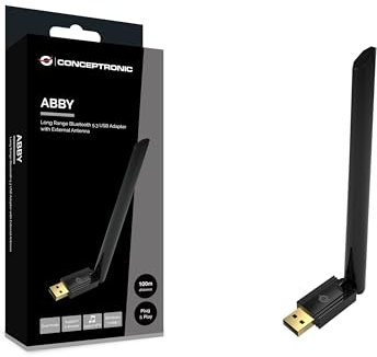 CONCEPTRONIC ABBY17B Long Range Bluetooth 5.3 USB-Adapter, Externe Antenne