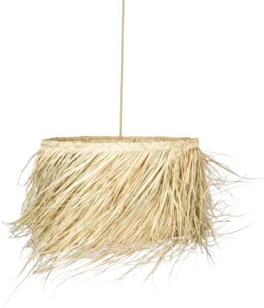 La Touche Stylée suspension luminaire feuille de palmier, suspension osier, abat-jour (TAILLE 2)
