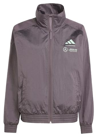 Adidas Damen Mercedes - AMG Petronas Formula ONE Team Premium Woven Track TOP Women, Grey strata/Frozen Green, L