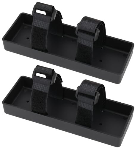 OTOTEC 2Pcs RC Car Battery Box Tray 145 x 49mm RC Car Accessory for 1/8 1/10 AXIAL SCX10 D90 RC Crawler Car with Antiskid Tie Black