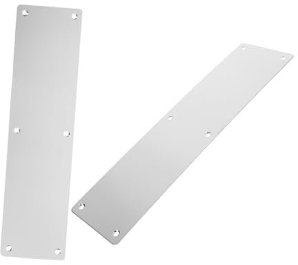 Angoily 2pcs Stainless Steel Door Push Plate Metal Kick Plate for Front Interior Exterior Door Protection
