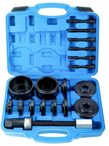 FreeTec 19 TLG. Radlager Aus- / Einbaukit | Kein Demontieren des Lenkers erforderlich | Robuste Stahlhülsen | Passt für die meisten Vorderradantriebsfahrzeuge