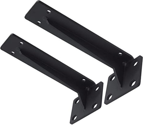 Artibetter 2stücke Regalhalterungen Aus Kaltgewalztem Stahl Schwarz Abgewinkelte Halterung Wandmontierte Regalstützen Dreieckige Struktur Hochbelastbar