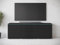 Meuble TV Lowboard 180 cm x 35 cm, Vera LD181,Design Moderne, Façades Laquées Brillantes, Rangement Fonctionnel avec Espaces de Stockage, Idéal pour Salon (Noir, sans LED)