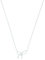 Amor Kette mit Anhänger 925 Sterling Silber Damen Halsschmuck, mit Zirkonia synth., 42+3 cm, Weiß, Schleife, Kommt in Schmuck Geschenk Box, 2039962