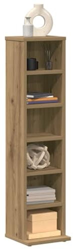 CD Storage Tower Rack, Media Storage Cabinet CD Shelf Artisan Oak 21x20x88 cm Engineered Wood