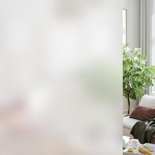 ForenTex Vinilo Cristal Privacidad 140x180cm Blanco Sin Adhesivo | Vinilo translúcido para ventanas, efecto esmerilado, privacidad sin perder luz, sin adhesivo y reutilizable