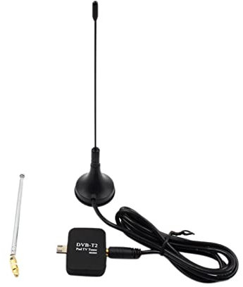 HPGHZNYNMK TV DVB-T2 Récepteur D'antenne Numérique Micro -USB Tuner Adapté Au Tampon De Téléphone Mobile Android TV HD Stick for Double Antenne Antenne de Communication