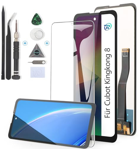 RongZy LCD Display für Cubot Kingkong 8 Touchscreen und LCD Bildschirmersatz mit Reparatur Werkzeuge Kit(Schwarz)