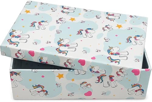 Geschenkkarton Zauberhaftes Einhorn (23 cm) – Geschenkbox mit Einhornmotiv