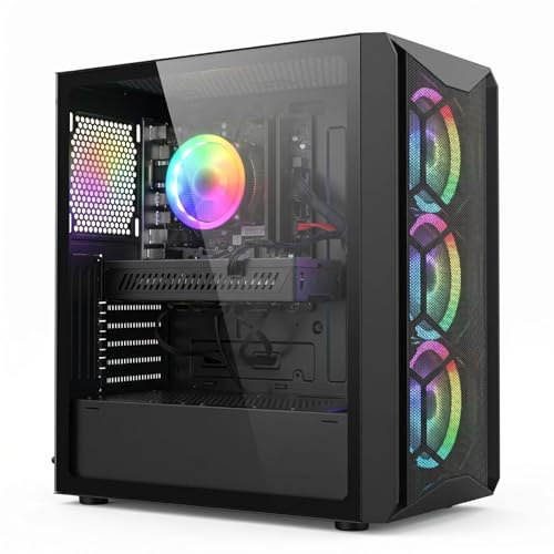 STGsivir Gaming PC, Core i7 Gen8, RTX 3060 12G, 16G DDR4, 1T SSD | Gaming Computer Desktop for Streaming,Video Editing,Homework,up to 4.1GHz,WiFi 6,BT 5.0,4K,HDMI,DP,Win11 Pro,ARGB Case