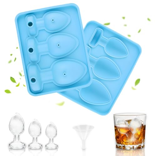 Shyllin Eiswürfelform Silikon mit Deckel,Eiswürfel Silikon, Eiswürfelbehälter mit Deckel, Gefrierform Lustige Whiskey Kaffee Cocktail Partygeschenke für Erwachsene (B)