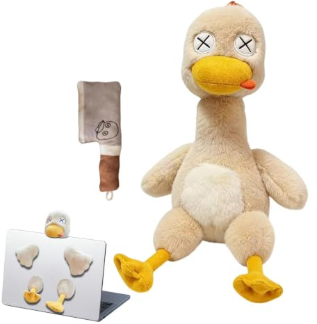 Kawiithn Peluche Magnético Desmontable de 25cm con Cuchillo | Juguetes Antiestrés divertidos de Felpa, Muñeco Desarmable con Imanes para Decoración de Oficina, y Regalo